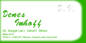 denes imhoff business card